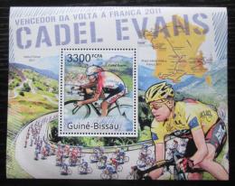 Poštovní známka Guinea-Bissau 2011 Cyklistika, Cadel Evans Mi# Block 957 Kat 12€ 