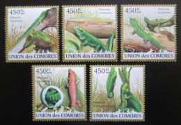 Poštovní známky Komory 2009 Ještìrky Mi# 2346-50 Kat 10€