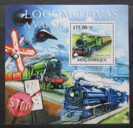Poštovní známka Mosambik 2011 Parní lokomotivy Mi# Block 560 Kat 10€