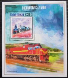 Poštovní známka Guinea-Bissau 2013 Parní lokomotivy Mi# Block 1221 Kat 9€
