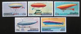 Poštovní známky Penrhyn 1983 Vzducholodì Mi# 347-51 Kat 15€