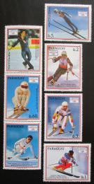 Poštovní známky Paraguay 1990 ZOH Albertville s kupónem Mi# 4471-75 Kat 8€