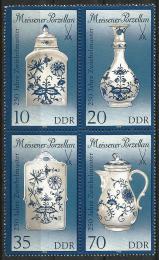 Poštovní známky DDR 1989 Míšeòský porcelán Mi# 3241-44 II