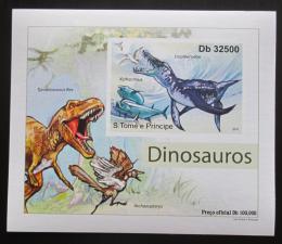 Poštovní známka Svatý Tomáš 2011 Dinosauøi DELUXE neperf. Mi# 4901 B Block