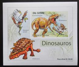 Poštovní známka Svatý Tomáš 2011 Dinosauøi DELUXE neperf. Mi# 4902 B Block