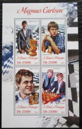 Poštovní známky Svatý Tomáš 2013 Magnus Carlsen, šachy Mi# 5351-54 Kat 10€