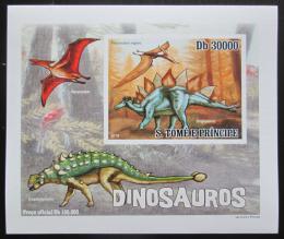 Poštovní známka Svatý Tomáš 2010 Dinosauøi DELUXE neperf. Mi# 4385 B Block