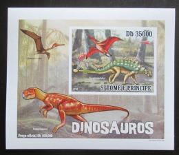 Poštovní známka Svatý Tomáš 2010 Dinosauøi DELUXE neperf. Mi# 4386 B Block