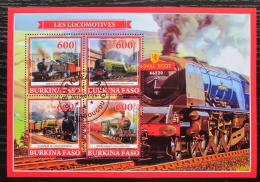 Poštovní známky Burkina Faso 2019 Parní lokomotivy Mi# N/N