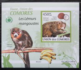 Poštovní známka Komory 2009 Lemur DELUXE neperf. Mi# 2462 B Block