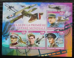 Poštovní známky Madagaskar 2016 Piloti a váleèná letadla Mi# N/N
