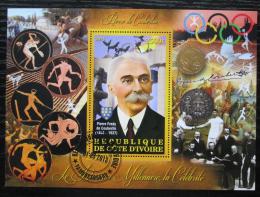 Poštovní známka Pobøeží Slonoviny 2013 Pierre de Coubertin, MOV Mi# N/N