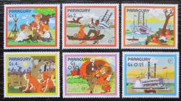 Poštovní známky Paraguay 1985 Román Tom Sawyer Mi# 3887-92