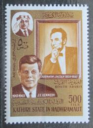Poštovní známka Aden Kathiri 1967 Prezident John F. Kennedy Mi# 164 Kat 5.50€ 