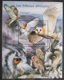 Poštovní známka Togo 2011 Africké sovy Mi# Block 634 Kat 12€
