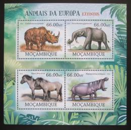 Poštovní známky Mosambik 2012 Vyhynulí savci Evropy Mi# 5861-64 Kat 15€