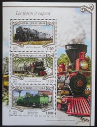 Poštovní známky Niger 2015 Parní lokomotivy Mi# 3546-48 Kat 13€