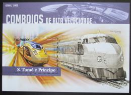 Poštovní známka Svatý Tomáš 2015 Moderní lokomotivy Mi# Block 1126 Kat 10€