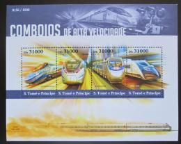 Poštovní známky Svatý Tomáš 2015 Moderní lokomotivy Mi# 6365-68 Kat 12€