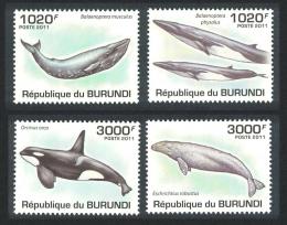 Poštovní známky Burundi 2011 Velryby Mi# 2038-41 Kat 9.50€