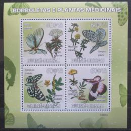 Poštovní známky Guinea-Bissau 2009 Motýli a léèivé rostliny Mi# 4127-30 Kat 9.50€
