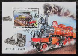 Poštovní známka Angola 2019 Parní lokomotivy Mi# N/N