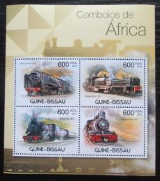 Poštovní známky Guinea-Bissau 2012 Africké lokomotivy Mi# 5862-65 Kat 9.50€
