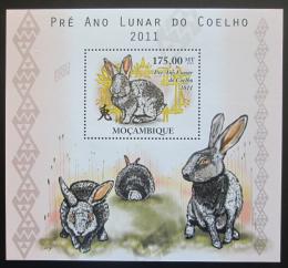 Poštovní známka Mosambik 2010 Èínský nový rok, rok zajíce Mi# Block 376 Kat 10€