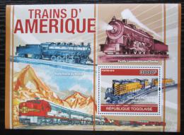 Poštovní známka Togo 2010 Americké lokomotivy Mi# Block 564 Kat 12€