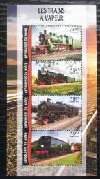 Poštovní známky Niger 2016 Staré parní lokomotivy Mi# 4187-90 Kat 12€