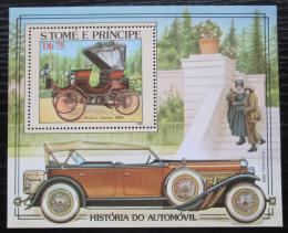 Poštovní známka Svatý Tomáš 1983 Historické automobily Mi# Block 137 A Kat 13€