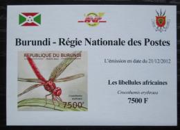 Potovn znmka Burundi 2012 Vky neperf. DELUXE Mi# 2777 B Block