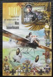 Poštovní známka Mosambik 2016 Max Immelmann, váleèný pilot Mi# Block 1143 Kat 10€
