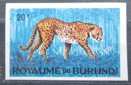 Poštovní známka Burundi 1964 Gepard štíhlý neperf. Mi# 99 B