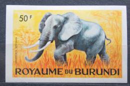Poštovní známka Burundi 1964 Slon africký neperf. Mi# 100 B Kat 8€