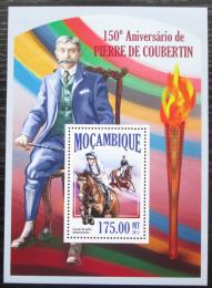 Poštovní známka Mosambik 2013 Pierre de Coubertin, LOH Mi# Block 810 Kat 10€
