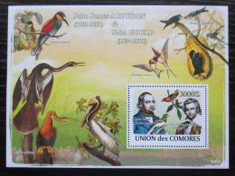 Poštovní známka Komory 2009 Ptáci, Audubon a Gould Mi# Block 457 Kat 15€