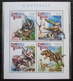 Poštovní známky Guinea-Bissau 2014 Dinosauøi Mi# 7523-26 Kat 14€