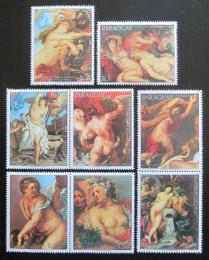 Poštovní známky Paraguay 1985 Umìní, akty s kupónem Mi# 3916-22 Kat 7.50€