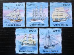Poštovní známky Guinea-Bissau 2013 Plachetnice Mi# 6718-22 Kat 12€