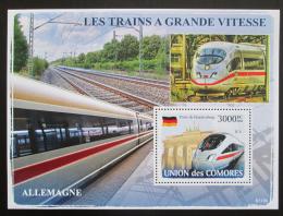 Poštovní známka Komory 2008 Nìmecké rychlovlaky Mi# Block 439 Kat 15€