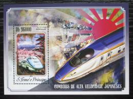 Poštovní známka Svatý Tomáš 2014 Moderní lokomotivy Mi# Block 1042 Kat 10€