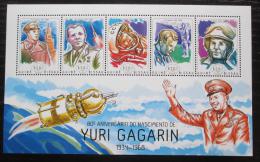 Poštovní známky Guinea-Bissau 2014 Jurij Gagarin Mi# 7053-57 Kat 13€