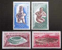 Poštovní známky Dahomey 1968 LOH Mexiko Mi# 360-63 Kat 8.50€