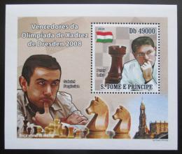 Poštovní známka Svatý Tomáš 2009 Šachová olympiáda v Drážïanech Mi# 4143 Block