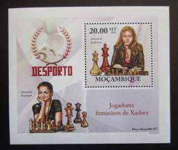 Poštovní známka Mosambik 2010 Slavné šachistky DELUXE Mi# 3691 Block