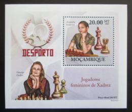 Poštovní známka Mosambik 2010 Slavné šachistky DELUXE Mi# 3694 Block