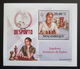 Poštovní známka Mosambik 2010 Slavné šachistky DELUXE Mi# 3696 Block