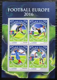 Poštovní známky Sierra Leone 2016 ME ve fotbale Mi# 7628-31 Kat 11€