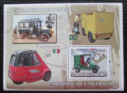 Poštovní známka Komory 2008 Poštovní automobily Mi# Block 431 Kat 15€